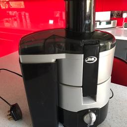 JML Juicer,it was my daughters and she no longer needs it since she moved house. I’ve a juicer or I would have had it myself. It has been thoroughly cleaned and is Excellent condition and good working order. Great for making smoothies or just fruit drinks. Willing to post if need be. So get yourself a great bargain.