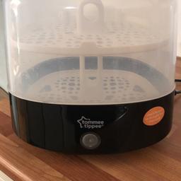 Excellent condition, only bought two months ago because our original one broke. No longer needed. Always cleaned with white vinegar so no chemicals have ever been used. Hot plate is immaculate.