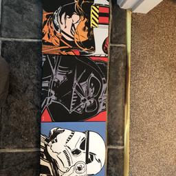 3x single bed duvet and pillow case
Table lamp
Lampshade
Batman alarm clock
Storm trooper light
3x wall canvas
1x storm trooper rug
1x bb-8 money box
1 x darth Vader plush toy
1 x r2d2 cushion

 all in Great condition !!!

Collection only

Great for any kids bedroom