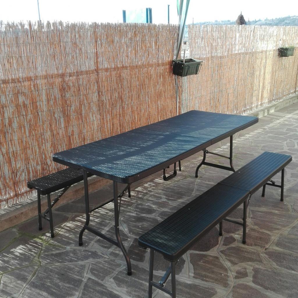 Tavolo Da Esterno Pieghevole Vigor Artù, Diametro 122 Cm, Colore Bianco, Per Giardino E Terrazzo