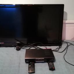 in Very good working condition 32" TV freesat box type is Humax sorry but I have lost the stand 