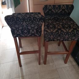 x2 solid bar stools.
ideal up cycle project
these stools have low backs
