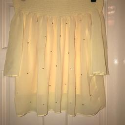 Beautiful yellow off the shoulder top. Perfect for Summer worn once! Will fit size 8-10.