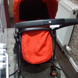 kiddicare mooch pram, can be used from newborn as the seat lies completely flat also comes with raincover footmuff and buggy board
£50 ono