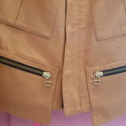 lovely camel jacket size small.. will fit size 8-12 
Excellent condition
