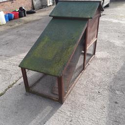 rabbit hutch for sale in good condition possible local delivery for fuel costs £35
