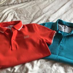 Two Hugo boss T-shirt’s aged 10-12
Literally like new 
Worn a handful of times on holiday
Take a reasonable offer
Bargain at 25 pound
Cost over 45 each