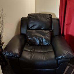 black leather chair in good condition