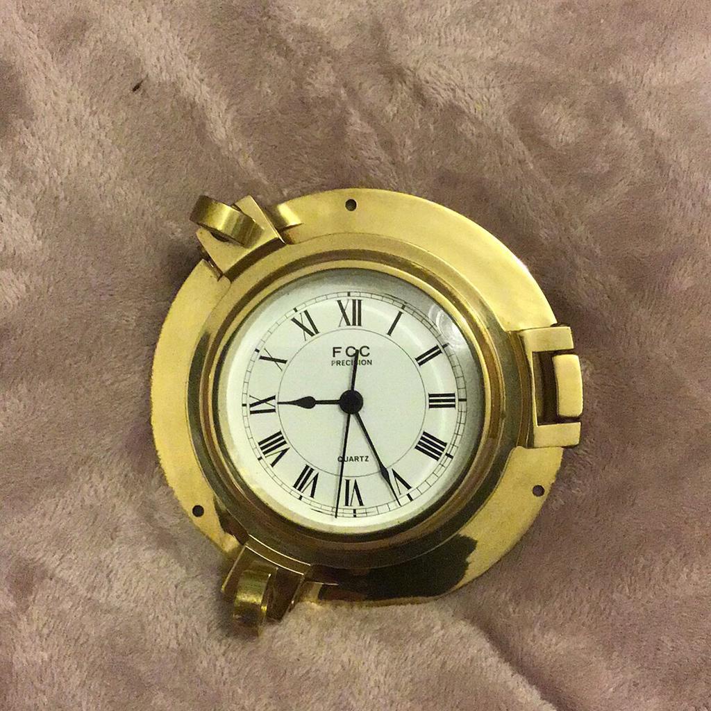 GENUINE SHIPS FCC PRECISION HEAVY BRASS CLOCK in Doncaster for £145.00 for  sale