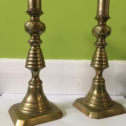 These candle sticks are in amazing condition they’re brass and are late Victorian

Any questions email us at antiquesharvey@outlook.com