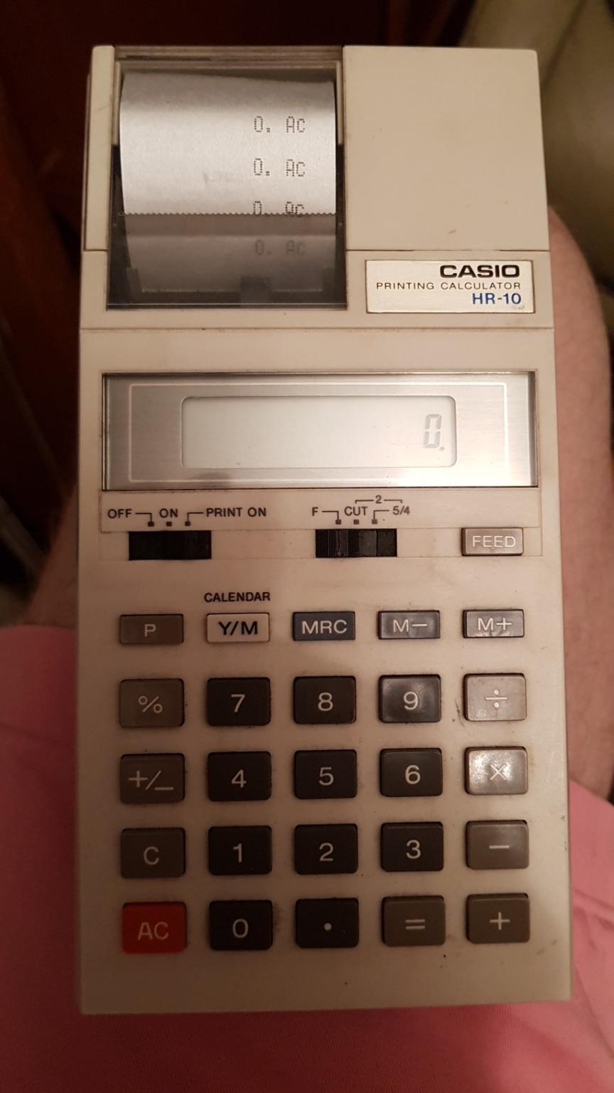 CASIO PRINTING CALCULATOR HR10. Vintage in LE16 Harborough for £5.95