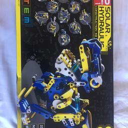 New and unopened 12 in 1 solar hydraulic construction kit. Dinosaur kit. T-Rex.
Same as this:-
https://www.waterstones.com/product/12-in-1-solar-hydraulic-construction-kit/5060512150520?awc=3787_1550920626_5df13a1df8ea888665c7304c4cad05f1&utm_source=176013&utm_medium=affiliate&utm_campaign=Shopping+FM