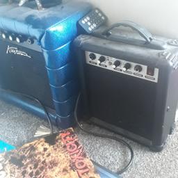2 guitar amps work fine 20 for both can go lower