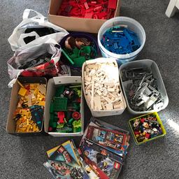 Loads of Lego. Books figures loads of colours. It’s all mixed up so books don’t match what’s in here. Loose lots. 
Collection only from
Lordswood Chatham.