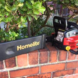 Homelite 33cc 2 stroke petrol chainsaw 14” bar , in good but used condition recently serviced and and ready for work,