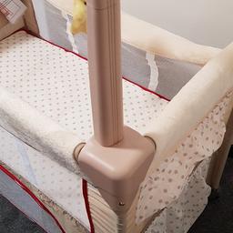 travel cot for sale £30 ONO been used once whilst we was on holiday. Comes in a bag. TIPTON

colour: Giraffe (Beige)
Suitable from birth
Musical mobile with soft toys
Handy dropside for side sleeping
Easy fold
Complete with handy storage carry bag
Bassinet for smaller babies
Mesh sides for visibility
Ultra light travel cot
Easy to transport