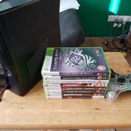 in great condition. hard drive has been formatted. Includes games as pictured, afterglow controller, power brick and a.c. cable. 

Collection WA10 or can deliver if local