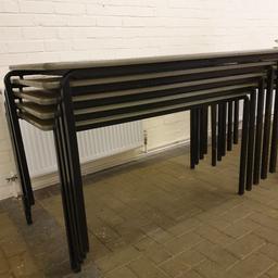 great condition
great for a hall or function room
15 available. 
£10 each 
£125 for the 15
1200mm long  x 600mm wide x 650mm high
collection or local delivery available only