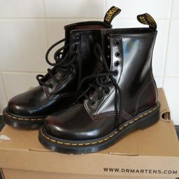 cherry red Dr martens size 3 brand new in the box never worn 