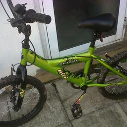 Child's bike as new vgc for boys/girls unisex lime green colour age from 4 to 9 years old. wheel size 16 inches comes with stabilisers if require them. to collect from essex area no delivery. first to see will buy a total bargain, spring and summer on the way so teach your little ones a new skill to ride a bike. reason for sale our child has outgrown bike.