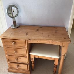 Solid pine in great condition all draws fully working no damage, delivery available please ask also have matching chest draws up for £90 including one Bed side draw