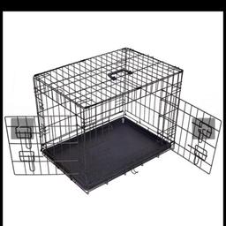 Medium dog crate used once pretty much brand new comes with non slip mat as shown on picture and also a brand new black crate mat brought separately from Pets at home shown in pictures.

W78 x D54 x H60.
RRP £37.99