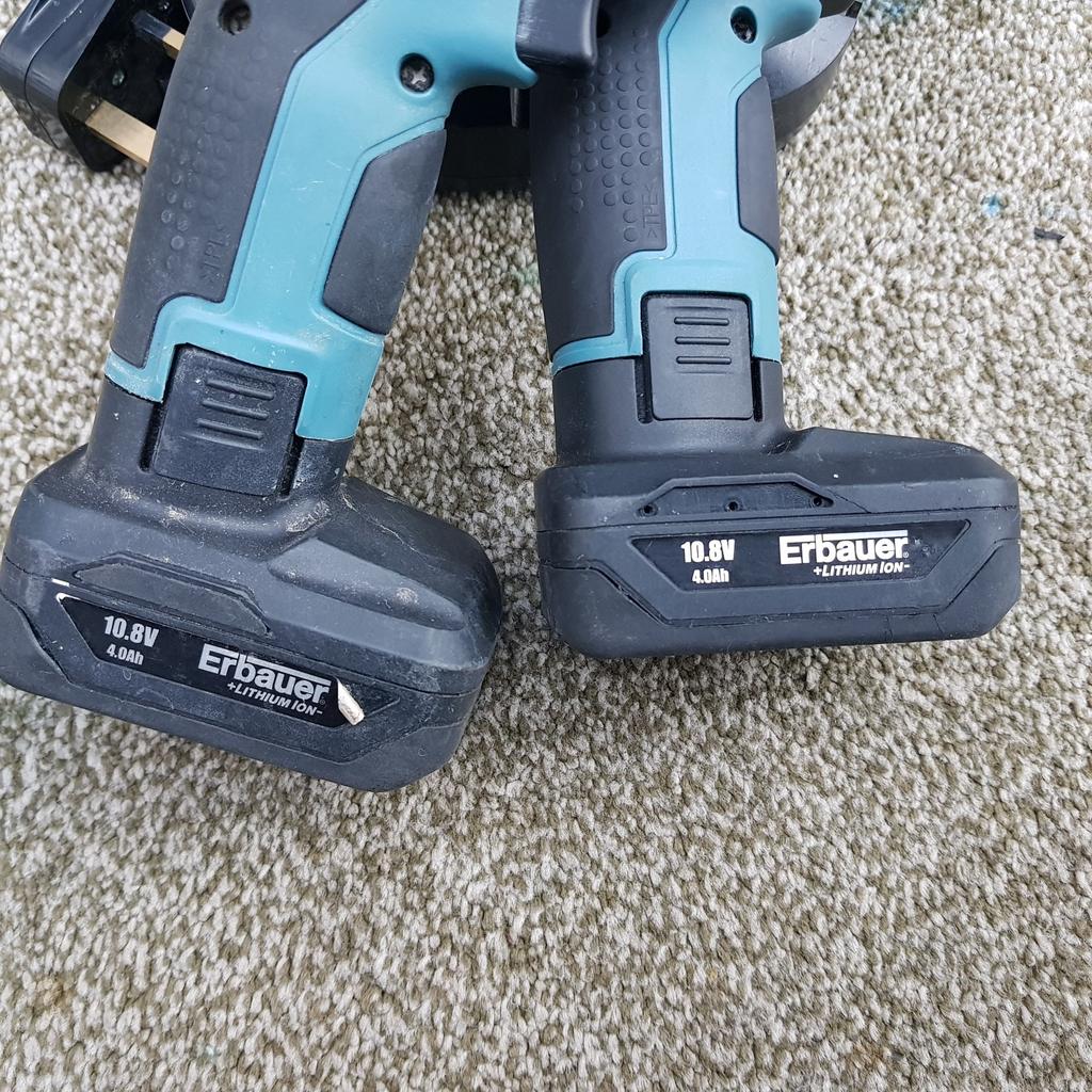 Erbauer 10.8v Drill Set +2×4ah Battery in IG3 Redbridge for £74.99 for