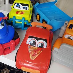 4 x Large ELC cars/trucks.

Used but still in great condition.

Large yellow truck also makes engine sounds.

From a pet free and smoke free home.