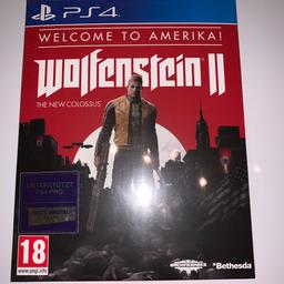 Wolfenstein 2 war im Bundle der PS4 dabei, ist noch Sealed.