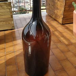 bottiglione in vetro 62x20 cm colore marrone scuro