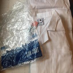 brand new school lab coat, colour pure white.