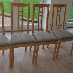 4 x used dining chair could do with a recover of fabric