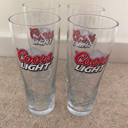 4 x Coors Light branded pint glasses
Hardly used & in excellent condition
They have the widget markings
Any questions please ask, I have some other glasses for sale :-)