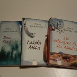 Ich verkaufe drei emotionale Bücher von Antje Babendererde.
Rain Song, Lakota Moon und Die verborgene Seite des Mondes

Alle drei weisen vom Lesen leichte Gebrauchsspuren auf, sind jedoch in einem guten Zustand.

Einzeln kosten sie 3€ + Versand.