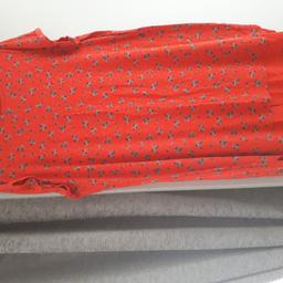 red flower long top suitable for over legging size 20 from smoke free home