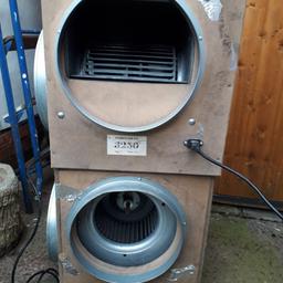 Used. With leads,can be seen working. £50 each box fan.