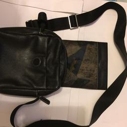 JANE SHILTON GENUINE BLACK LEATHER BAG PATENT SHOULDER/CROSSBODY BAG