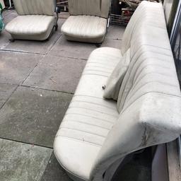A complete seat for Mercedes Benz W108 280 SE both back and front seat, they are in need of some TLC but very good  cream coloured chair. Grab yourself a bargain.