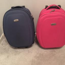 2 cabin sized suitcases with extended sections.
Used a couple of times but still in good condition.
