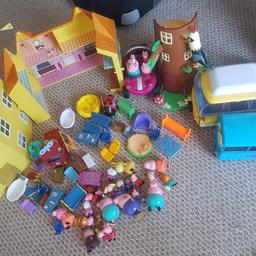 REDUCED FOR QUICK SALE .NO OFFERS 
some next to new some well used .

Peppa house
Peppa castle
Peppa bus
peppa caravan
Ben elf tree
Peppa car toy
Peppa school set
lots of figures and furniture
peppa play mat .