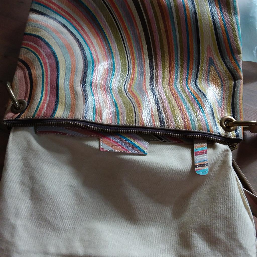 Paul Smith Swirl Print Slim Leather Crossbody Bag