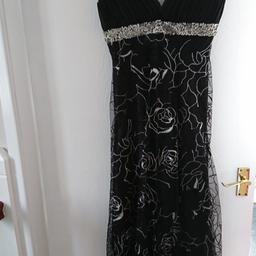 Black and Silver dress only worn once size 8-10