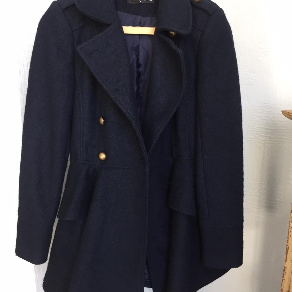 Miss selfridge shop navy military coat