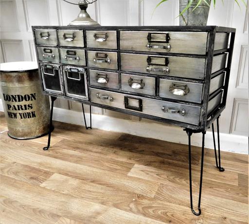 Buy & Sell West Yorkshire Calderdale - Photos for Industrial retro metal 14 drawer chest unit