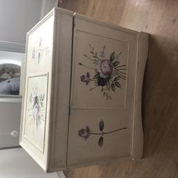 Dunelm Hand painted floral storage box  ideal for girls bedroom for toys. Good condition