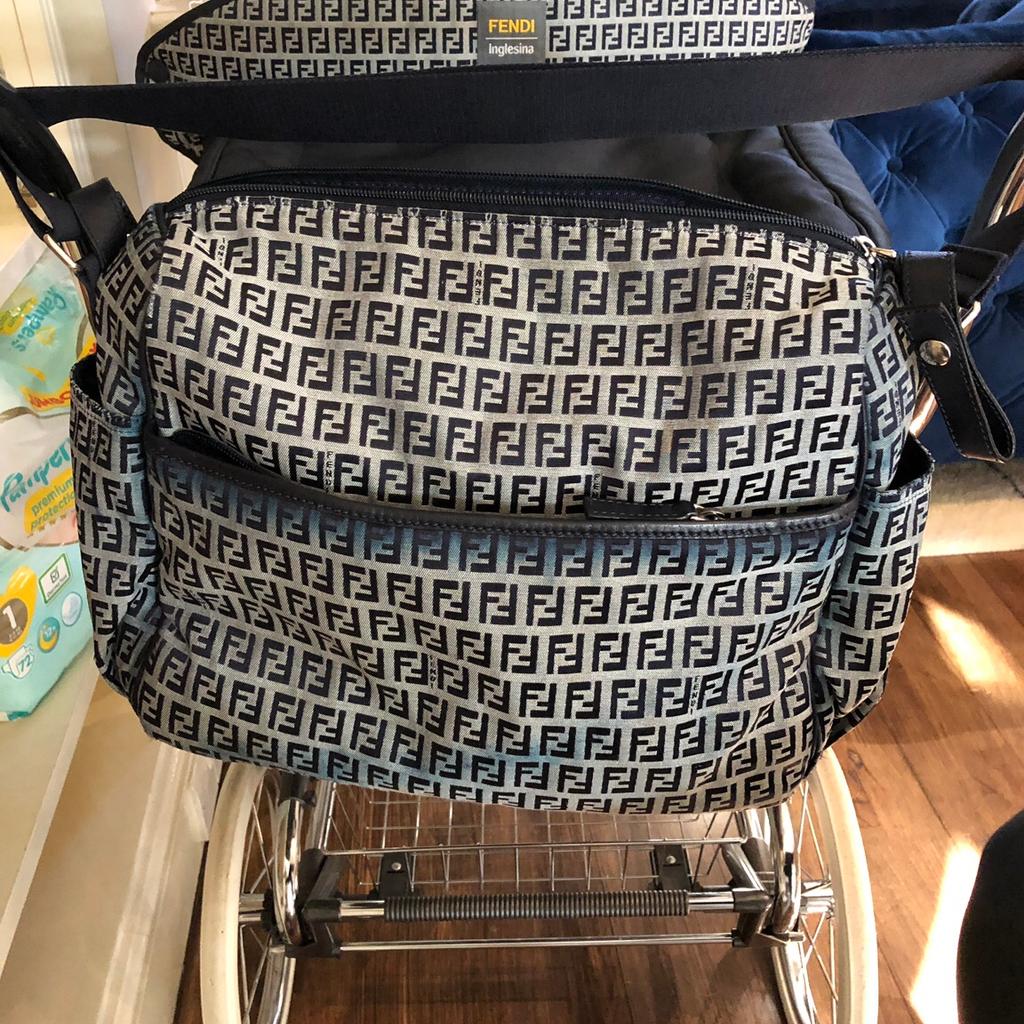 Shop Fendi Logo Diaper Bag & Changing Mat