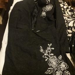 black flower suit size 16