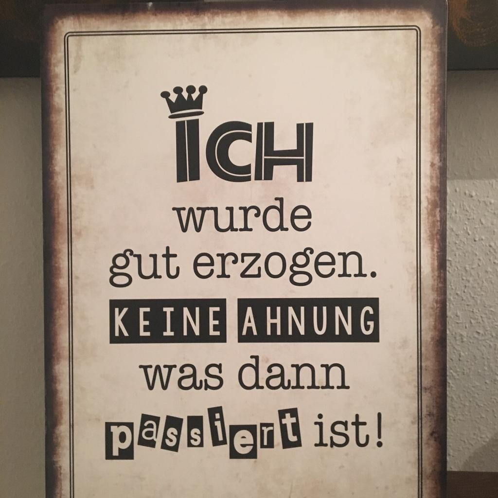 Deko Schild mit Spruch in 75239 Eisingen für 11,00 € zum Verkauf