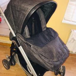 Good condition (used condition)  no rain cover
Has car seat and base for car 
Collect Dover £30 Ono