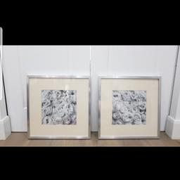 Pair of IKEA Ribba silver frames with rose print

Collection only.